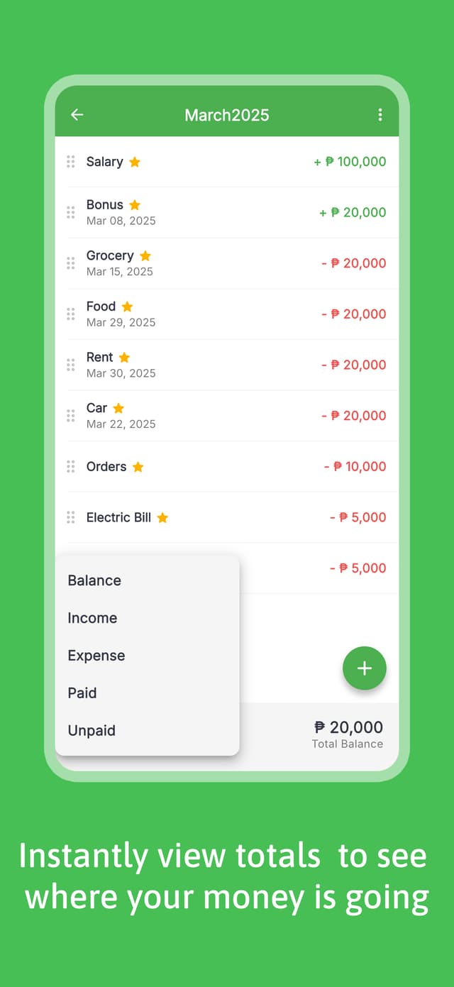 Basic Budget Screenshot 3